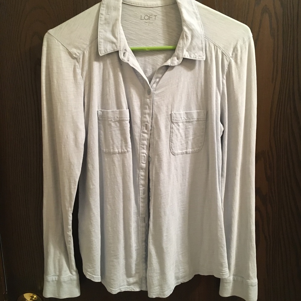 LOFT soft cotton button up